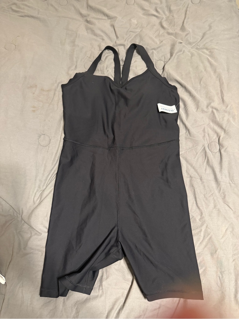 Old Navy Black Athletic Romper Jumpsuit-009